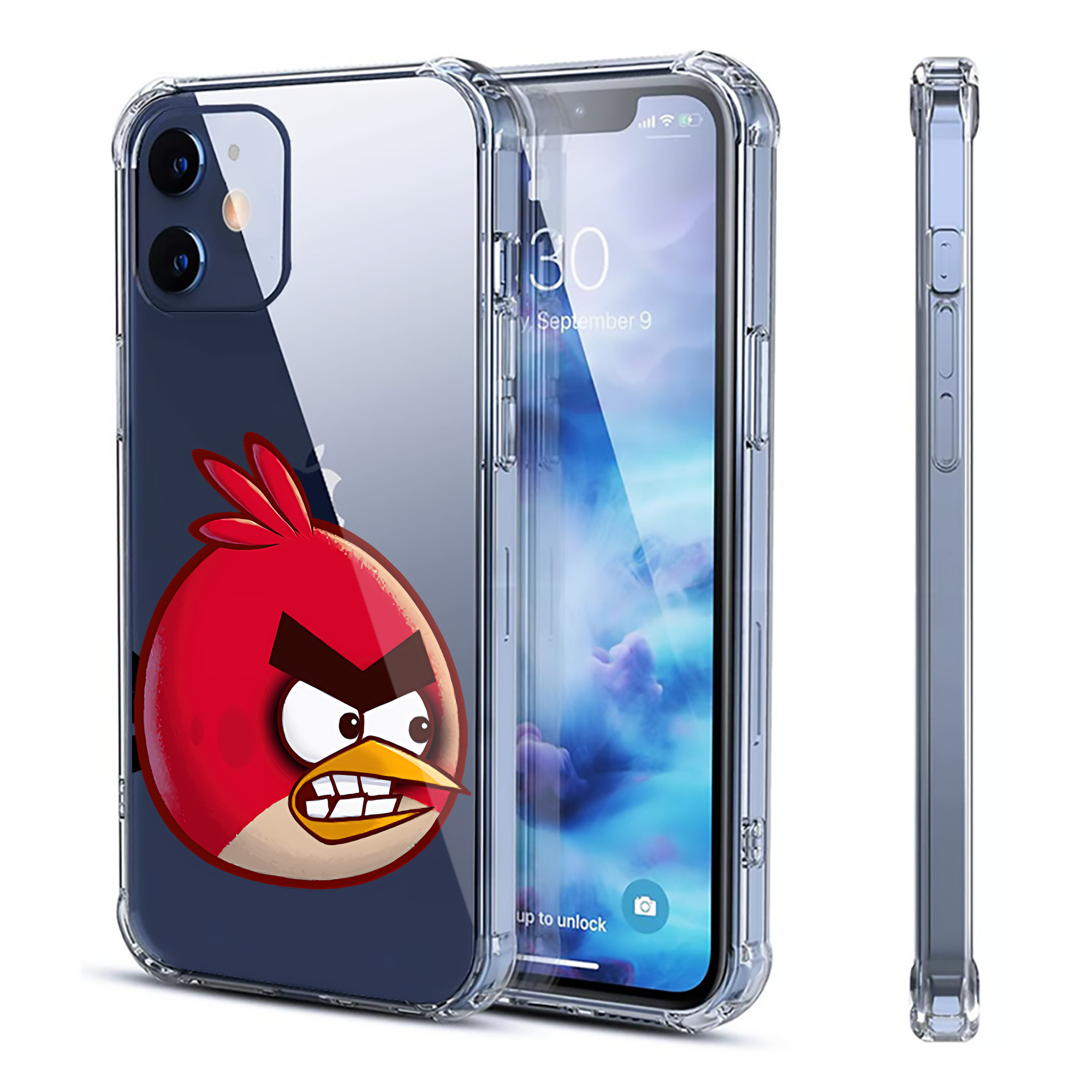 （画像用） Angry Birds アングリーバード 【iPhone 12シリーズ対応】透明スマホケース（クリアソフトケース）